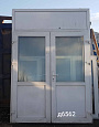 Дверь пластиковая входная штульповая Б/У 2750(в) 2210 ОБ х 1900(ш)